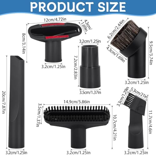  FERRGIA Accesorios para Aspiradoras Universal - Cepillos y Adaptador Apto 32 mm y 35 mm
| FERRGIA Accesorios para Aspir