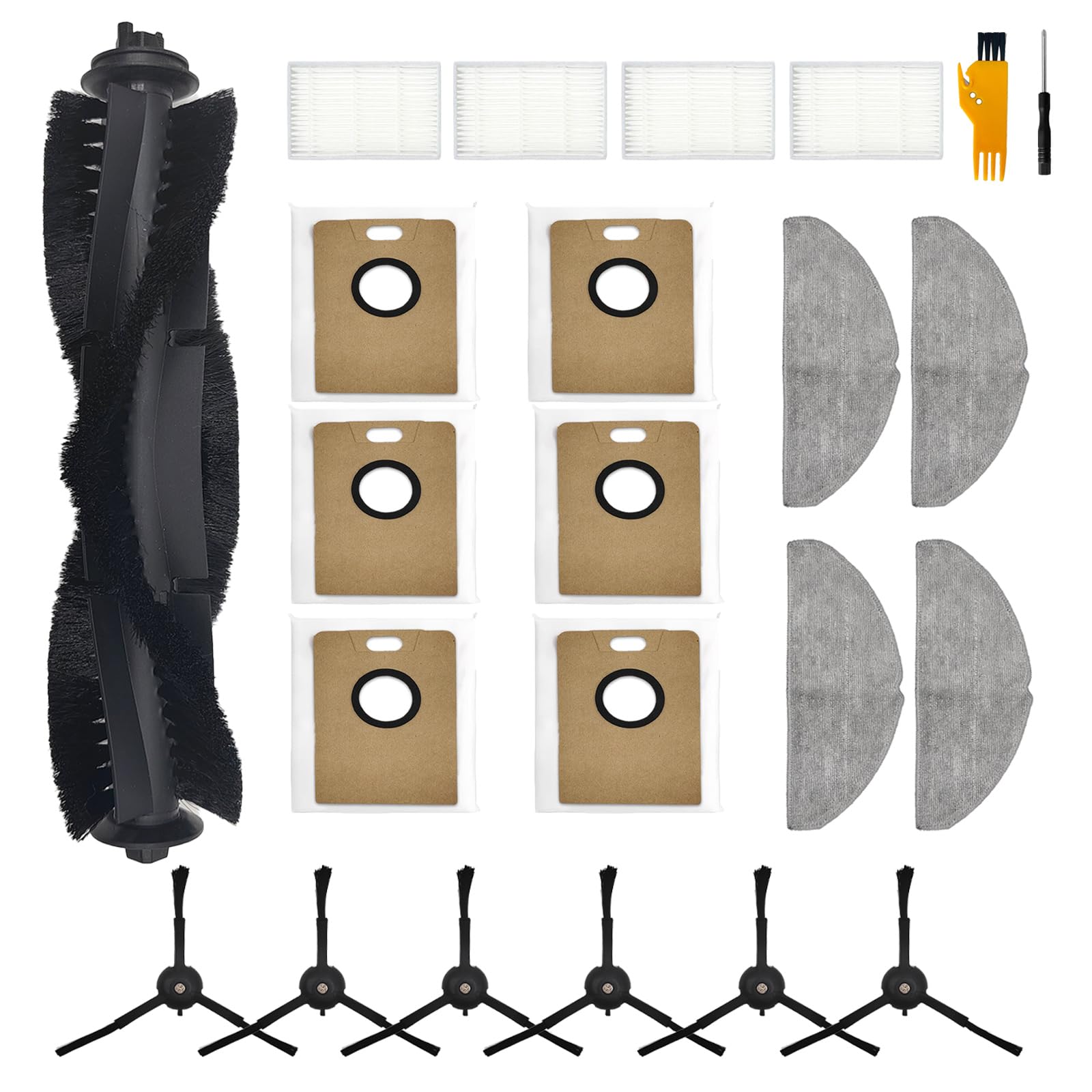 Homruich RV30 Max Plus Aspirador - Accesorios Originales 21 Pcs | Para RV30 Max, RV20 Max Plus y RV20 Max| Cepillo Princ